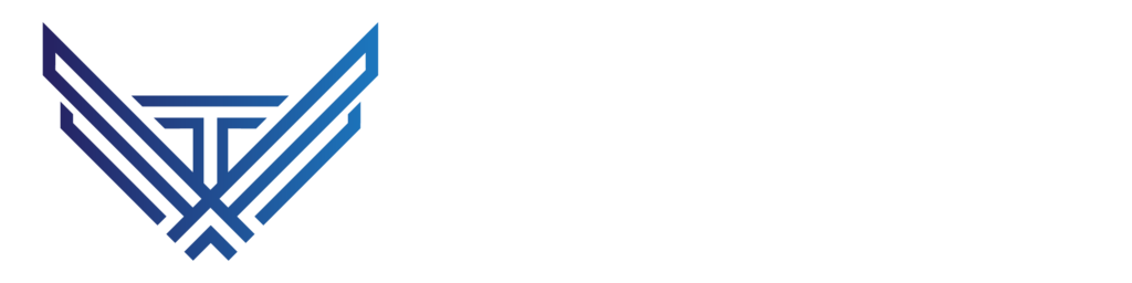 Blue Logo Horizontal White Text